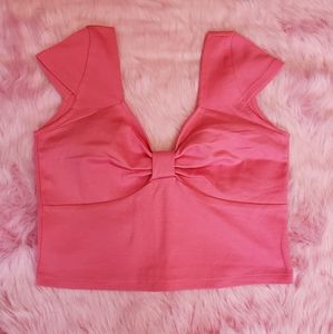 Vintage inspired pink crop top NWOT